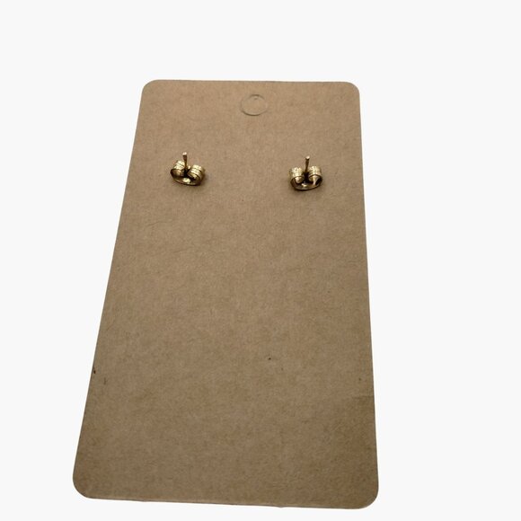 Shell Pierced Earrings Gold Tone Post - Picture 5 of 6